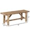 Vintiquewise Wooden Bench Farmhouse Entryway Organizer Retro Rustic Accent Seat Natural Wood Armless Design for Living Room Hallway Kitchen Dining Room Stylish & Practical Décor for Indoor Space